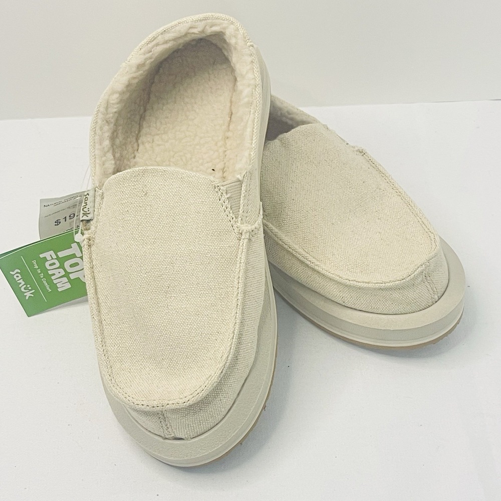 Sanuk Women's Donna St Hemp Chill Slipper Loafer Natural Size 6 New